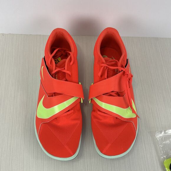 Nike Zoom Rival Bright Crimson Lime Blast Track Spikes Men's Size 13 DR2756-600 - Picture 3 of 9
